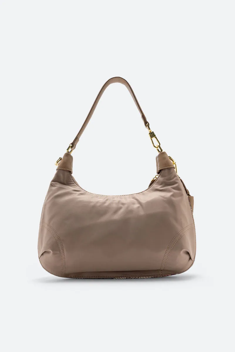 Gattinoni Colorsoul Hobo geantă bej nailon