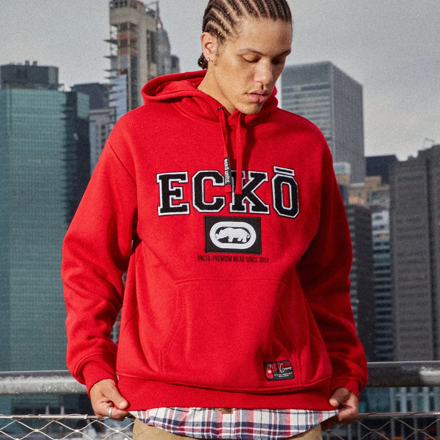 Ecko Red Classic ECKO Fleece hanorac rosu bumbac