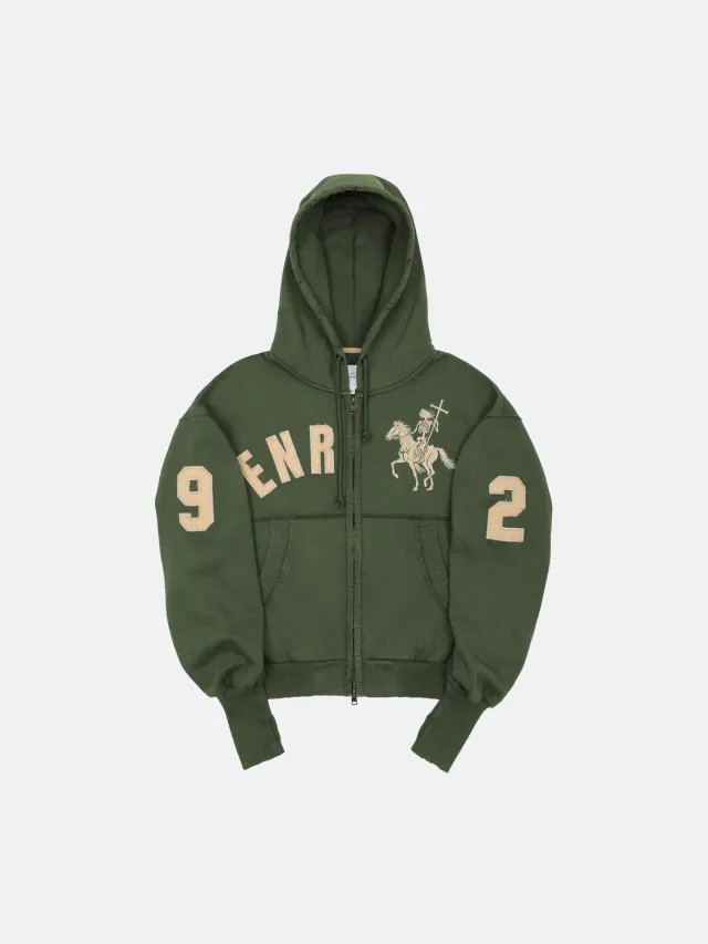 Enrage 2010 Zip Hoodie hanorac verde bumbac