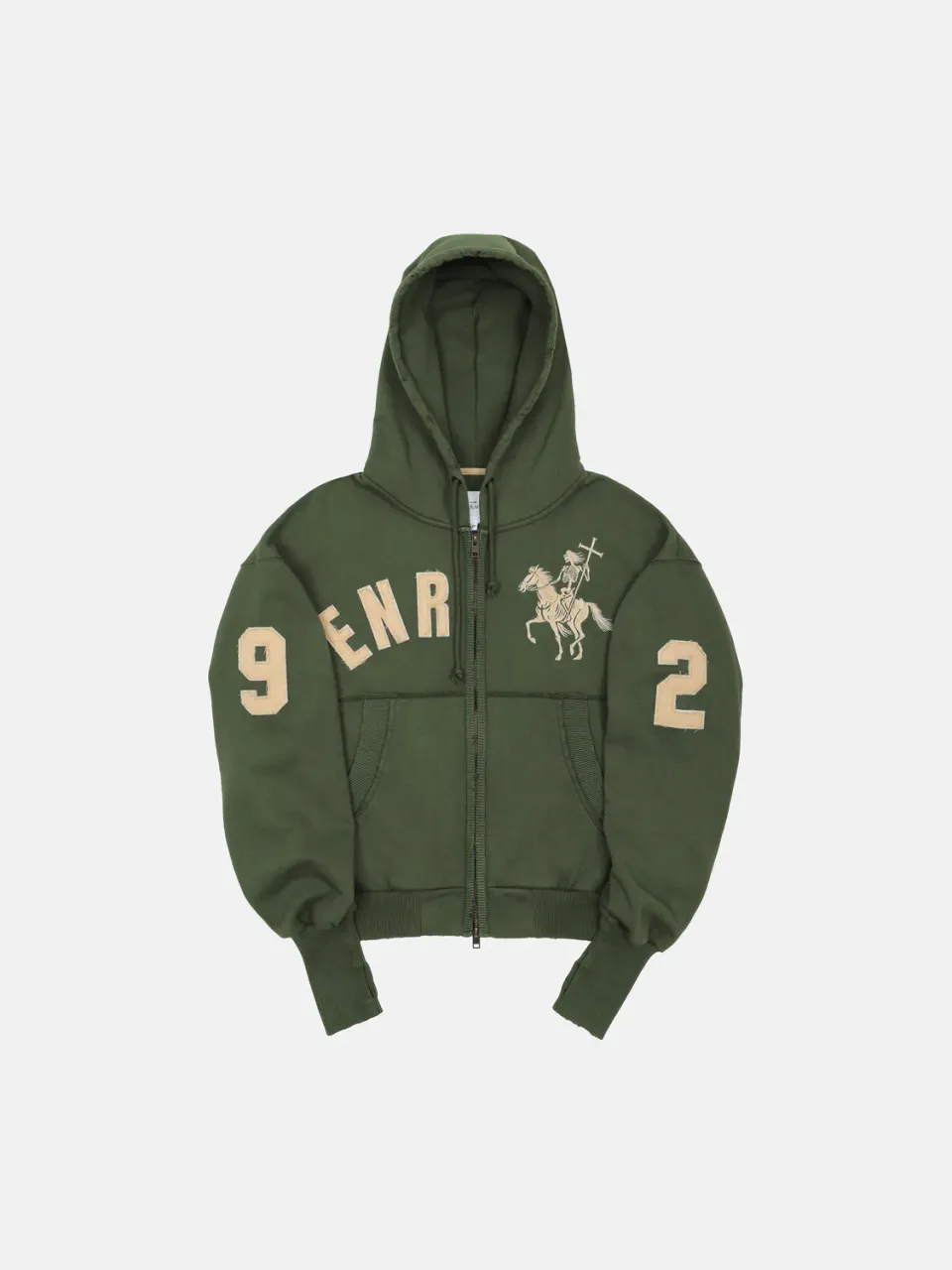 Enrage 2010 Zip Hoodie hanorac verde bumbac