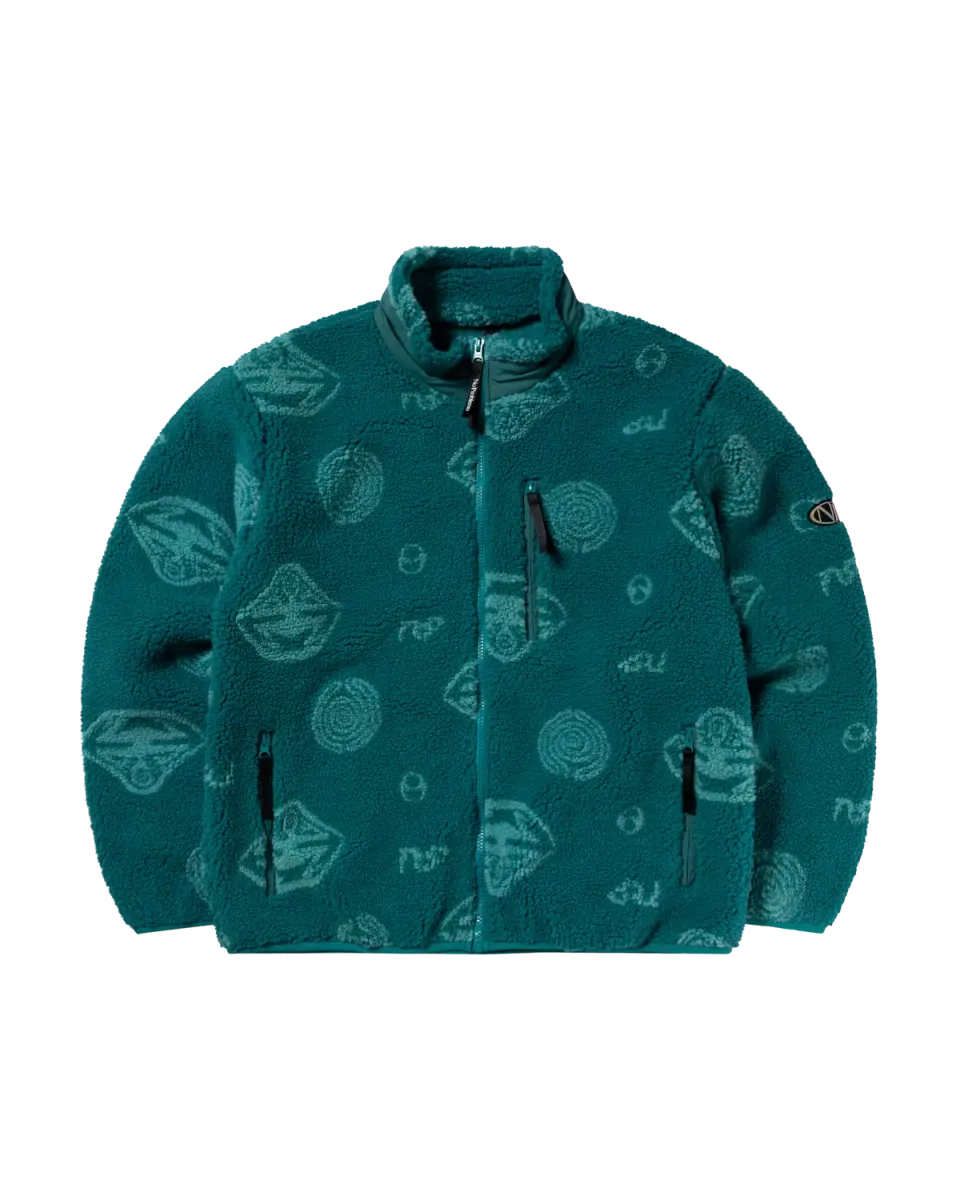 No Problemo Space Travel geaca fleece aqua unisex