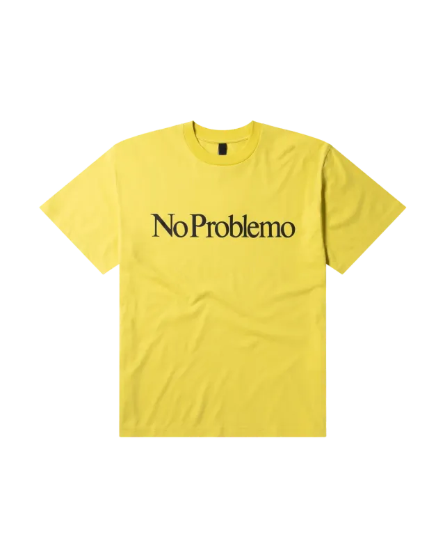 No Problemo SS Tee tricou galben bumbac greu
