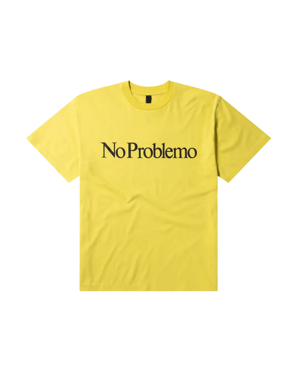 No Problemo SS Tee tricou galben bumbac greu