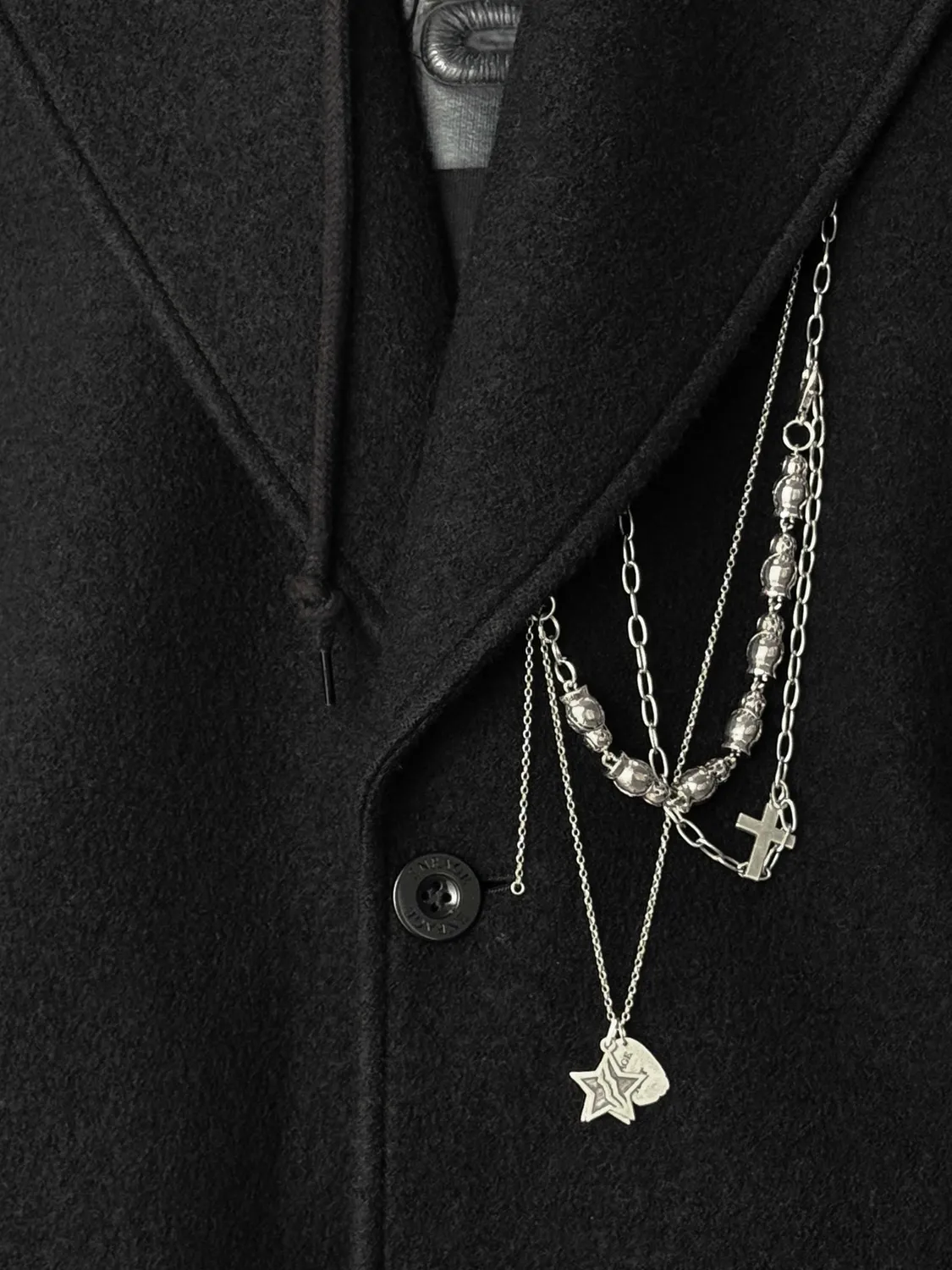 Enrage Lazy Coat palton negru lana