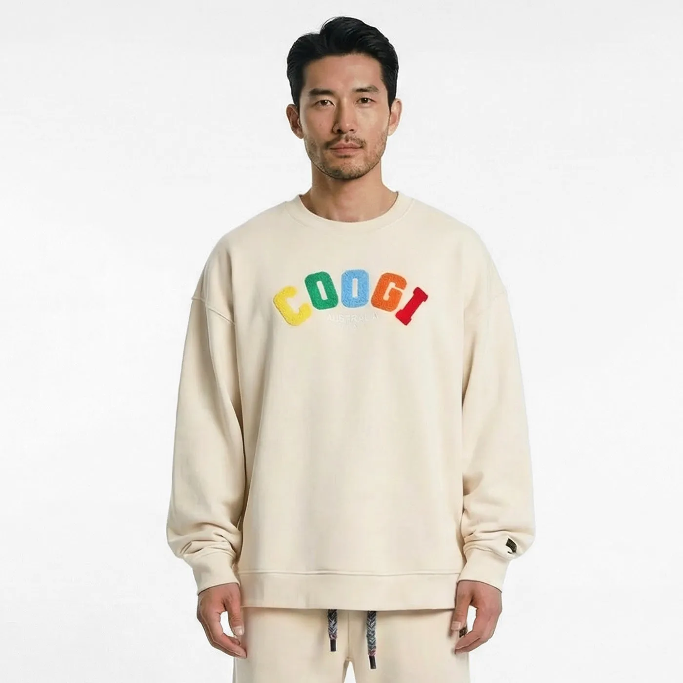 COOGI Crown Reserve Block Logo Crew hanorac oversized bone