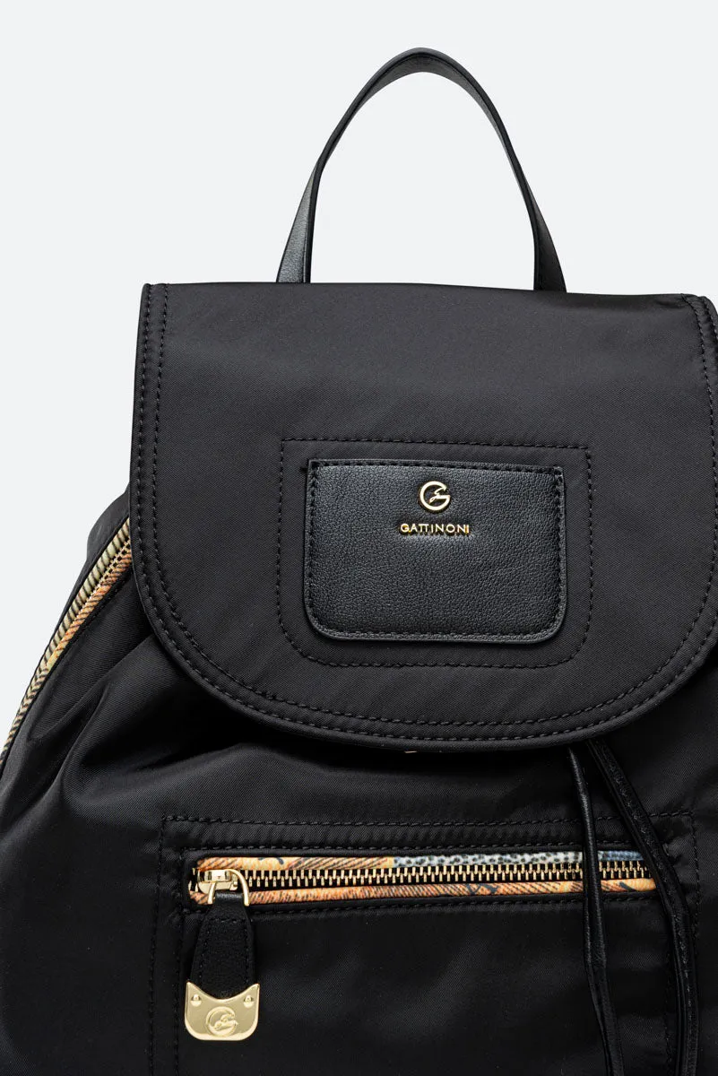 Gattinoni Colorsoul rucsac negru nailon extensibil