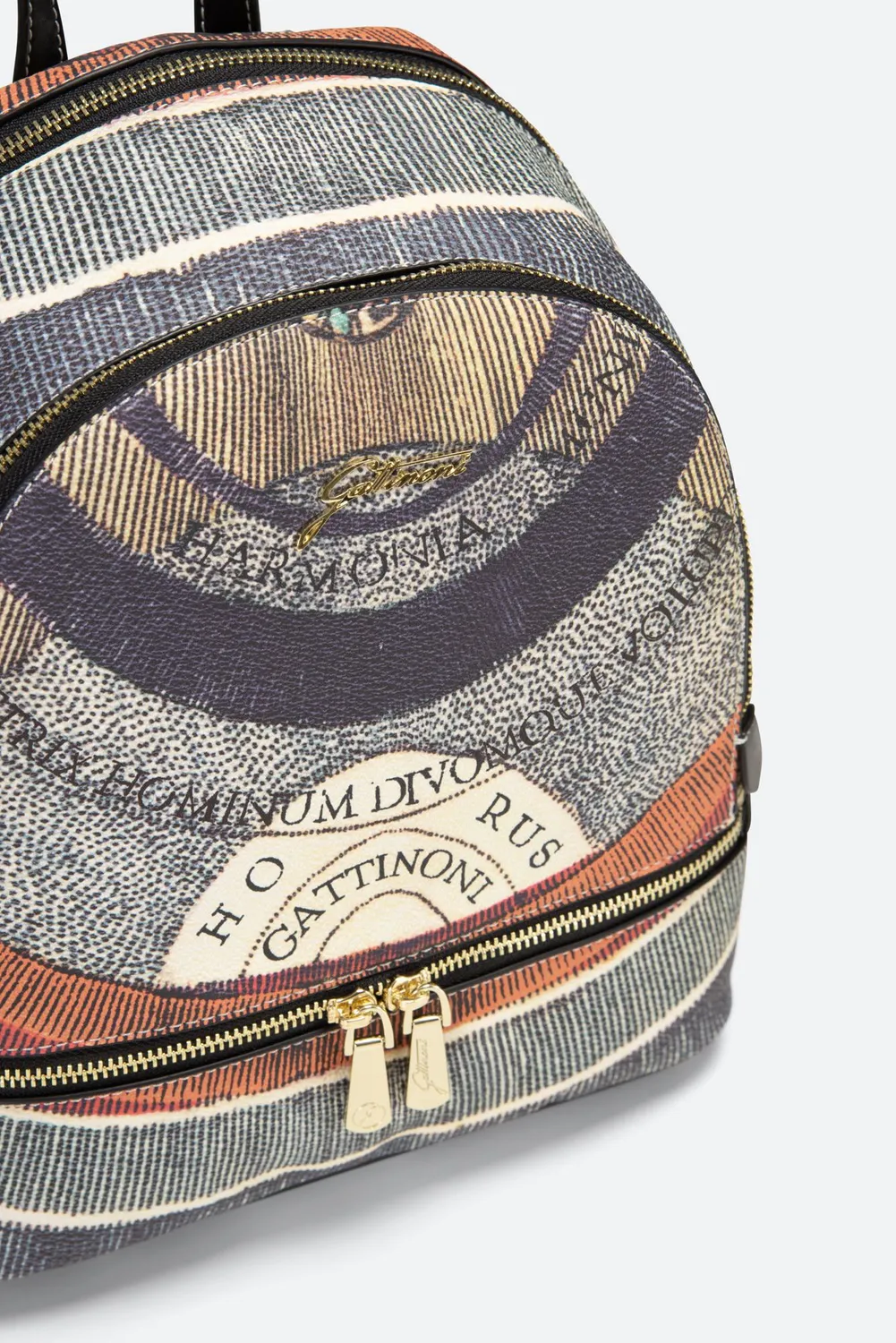 Gattinoni Planetarium Classic rucsac mediu watercolor cu fermoar