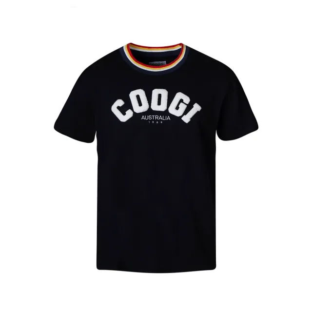 COOGI Block Logo tricou oversized negru bumbac greu