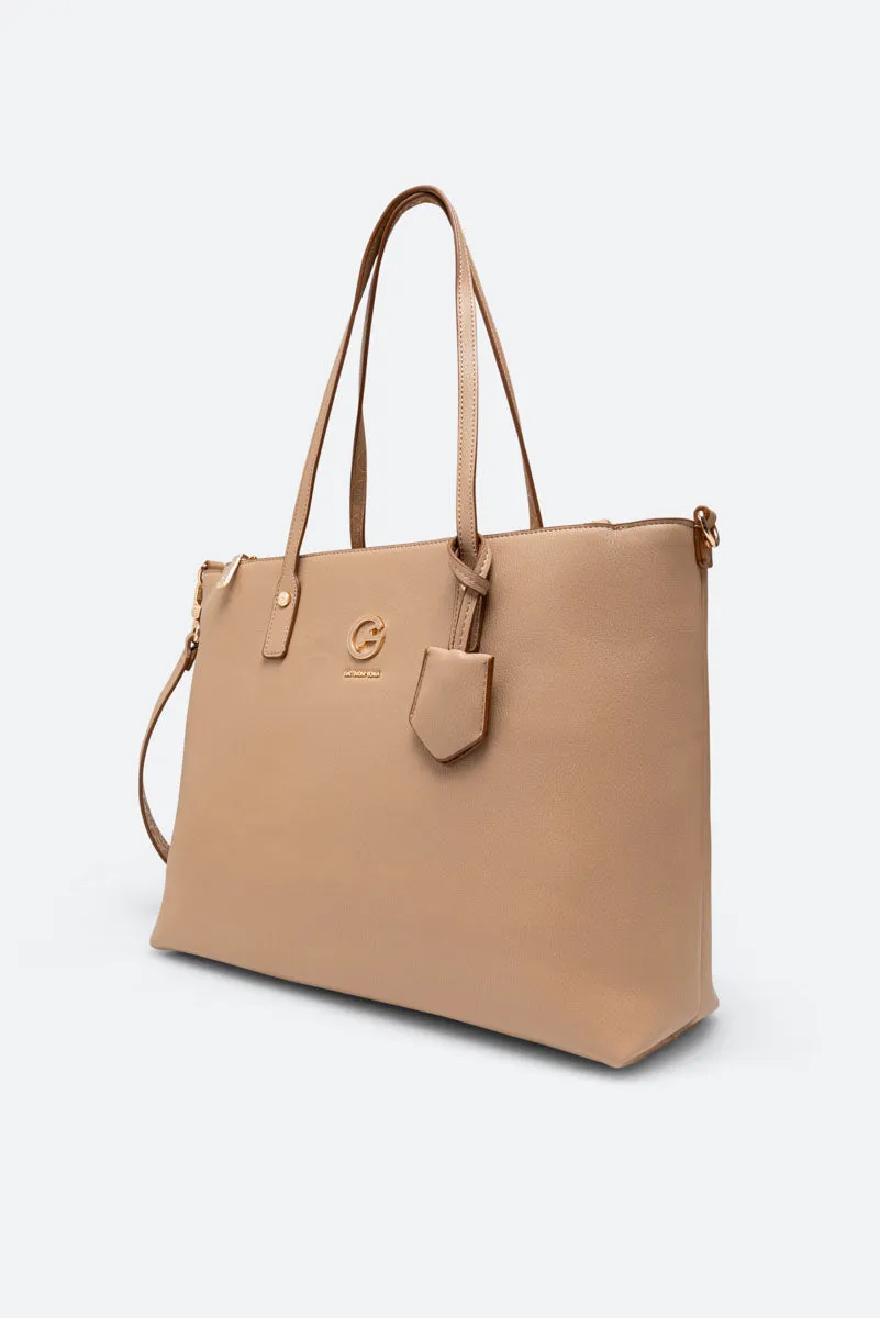 Gattinoni Denise Soft geanta umar naturala 37cm