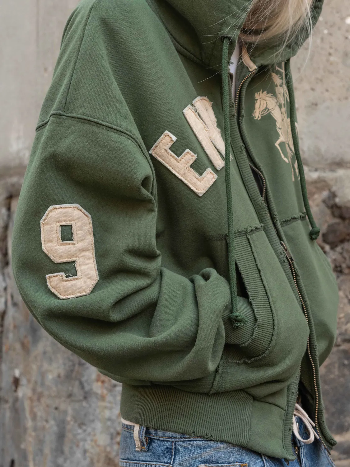 Enrage 2010 Zip Hoodie hanorac verde bumbac