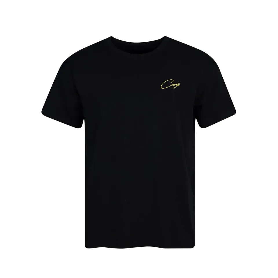 COOGI Script Tee tricou negru bumbac premium