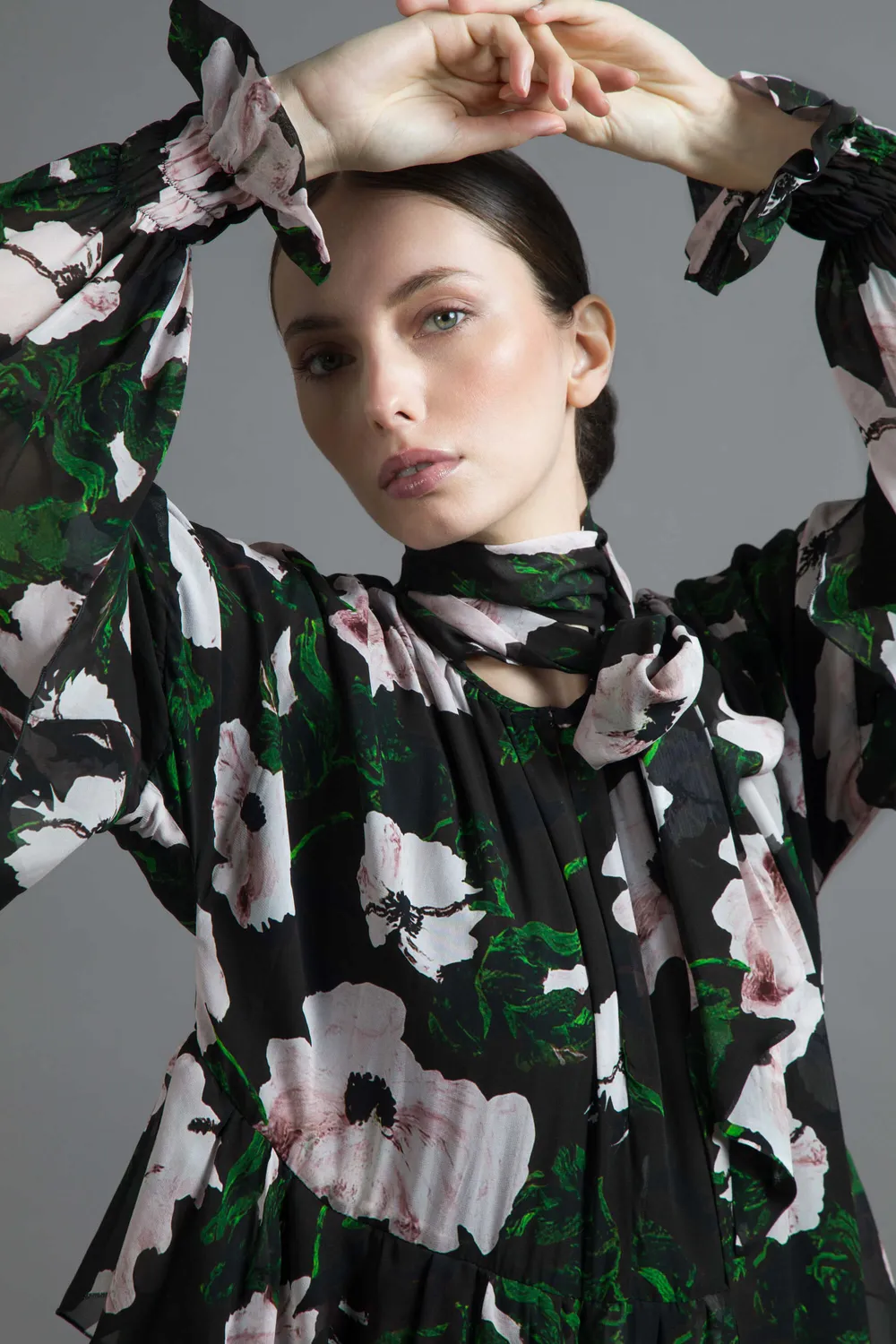 Gattinoni Floreale rochie mini dama din vascoza