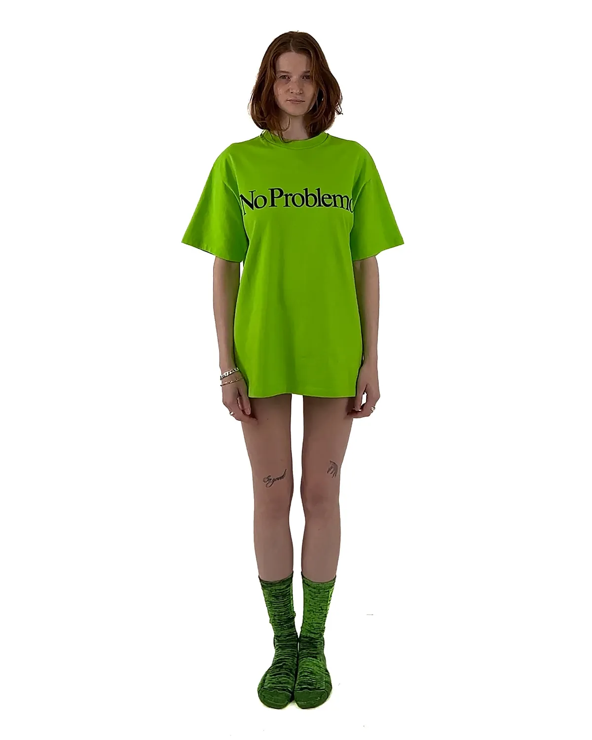 No Problemo Fluoro SS Tee tricou verde bumbac