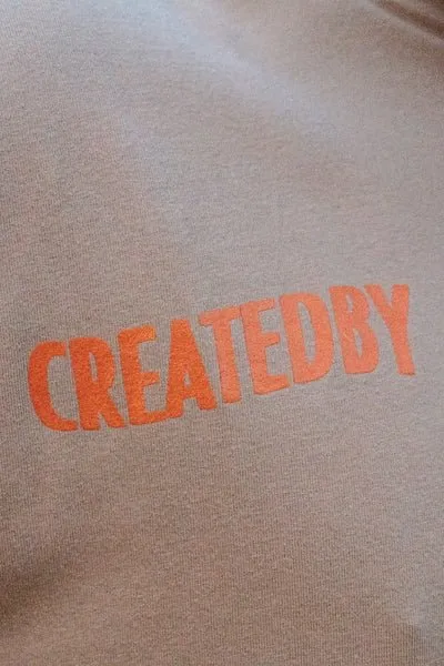 Createdby Purpose tricou oversized bej bumbac