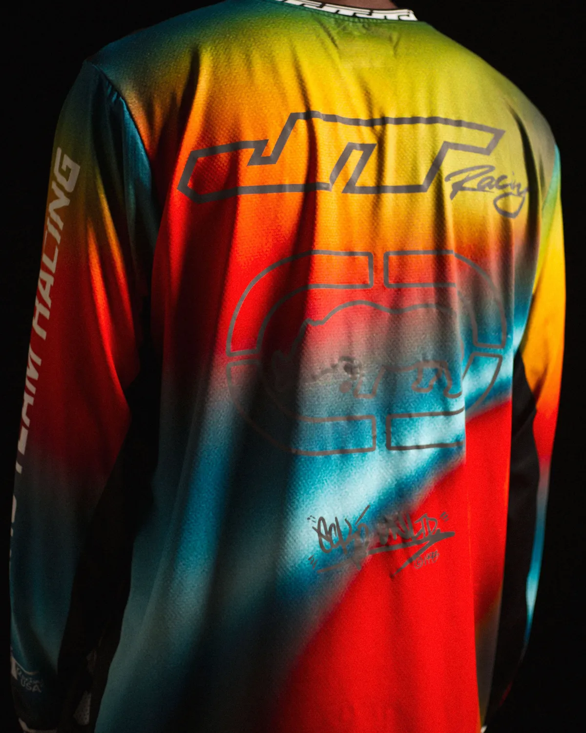 Ecko Red Color Flare tricou motocross maneca lunga