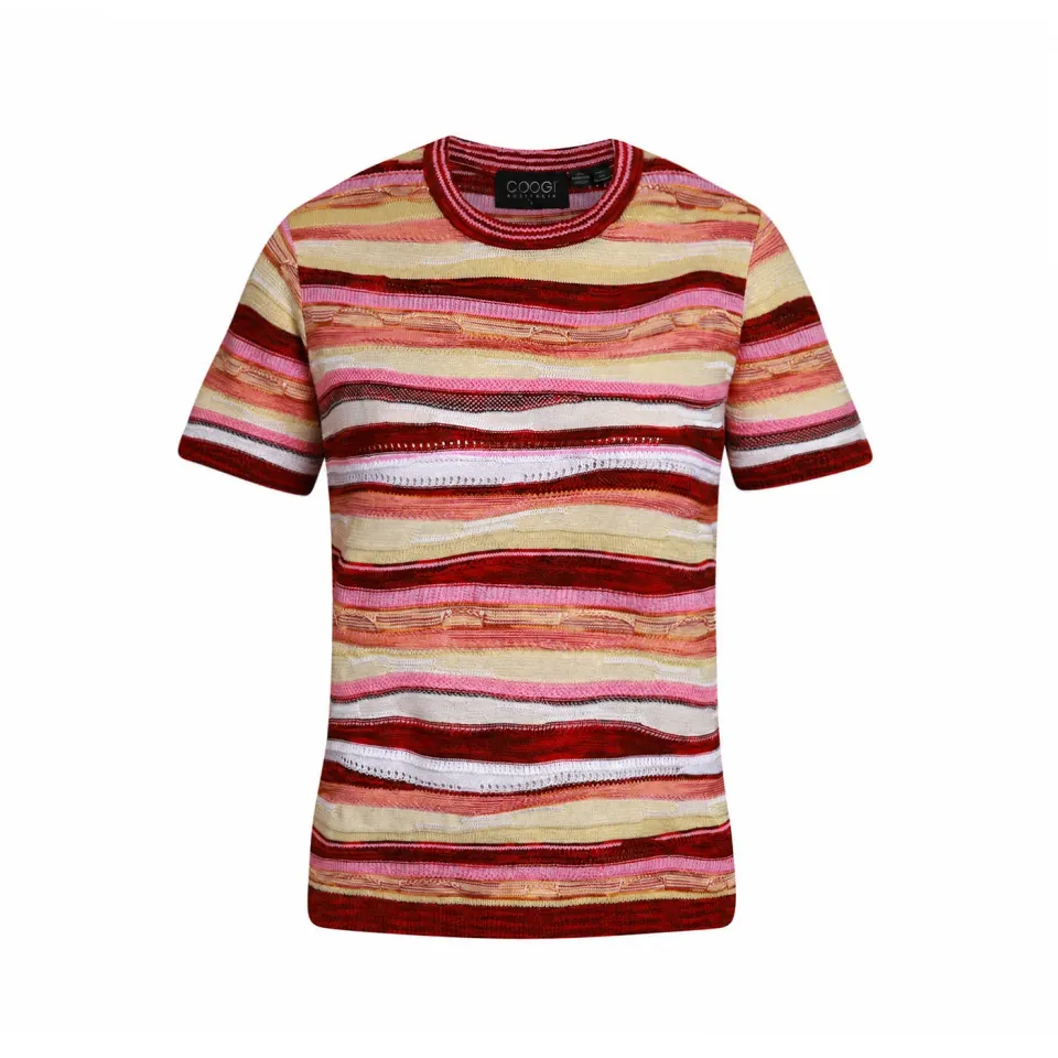 COOGI All-Season top tricotat dama roz-galben