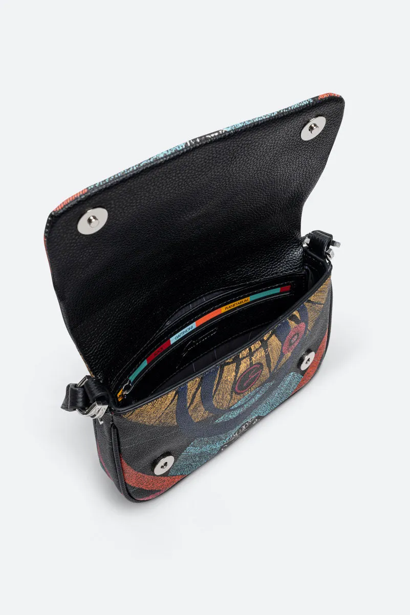 Gattinoni Flap Bag Planetarium Black geanta neagra PVC