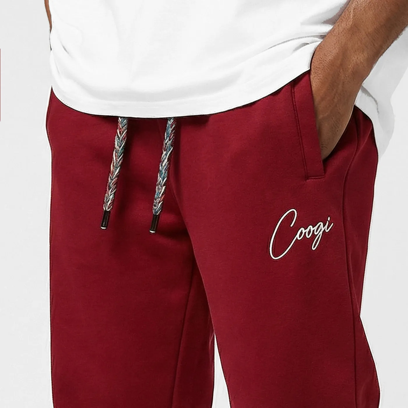 COOGI Crown Reserve Script Jogger pantaloni crimson oversized