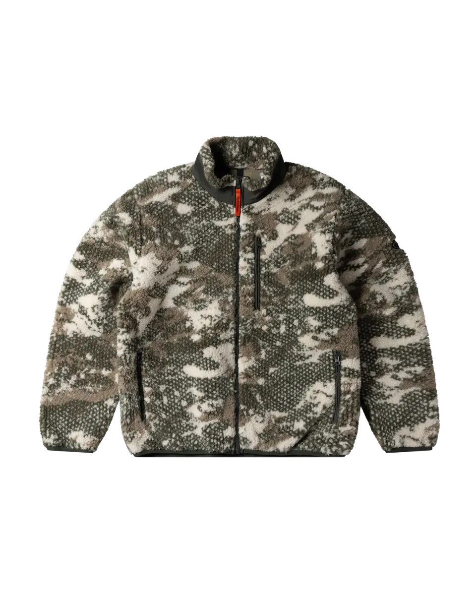 No Problemo Forest geacă fleece bej camo fermoar