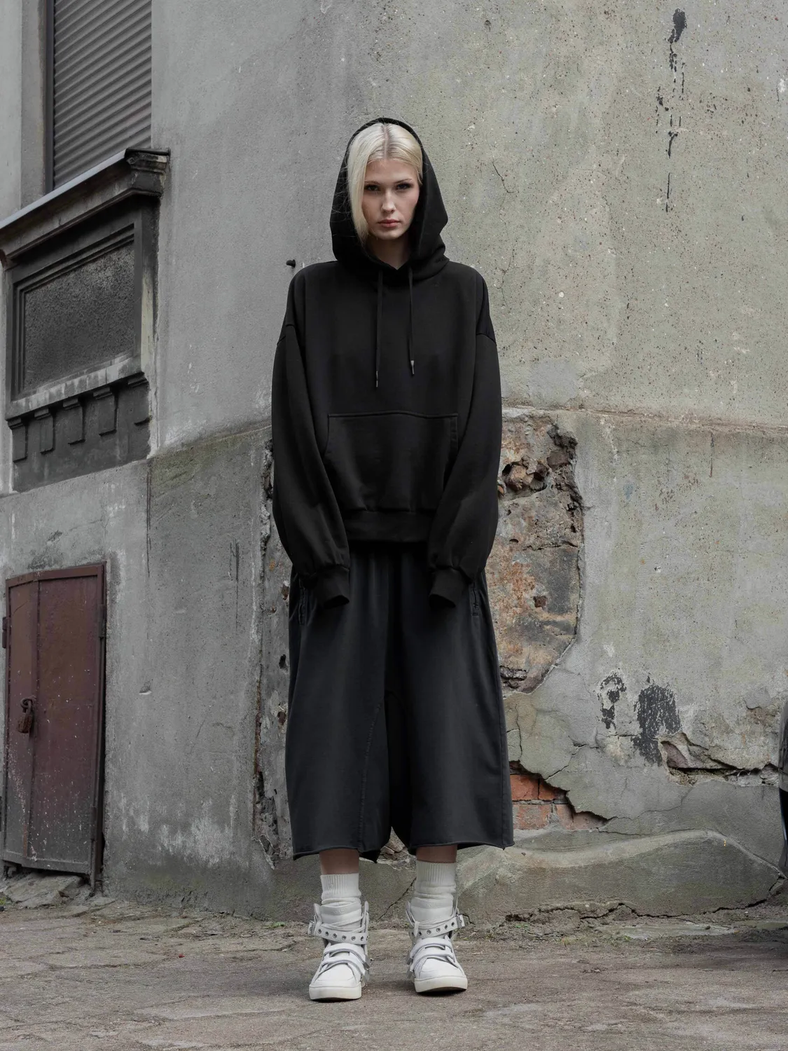 Enrage Blanc Hoodie hanorac negru 100% bumbac