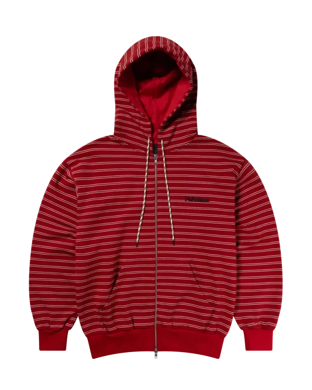 Mini Problemo Stripe Zip hanorac roșu bumbac