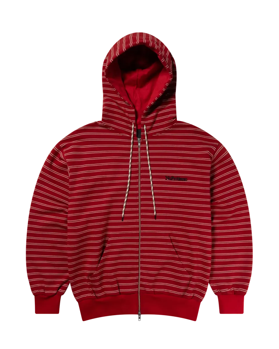 Mini Problemo Stripe Zip hanorac roșu bumbac