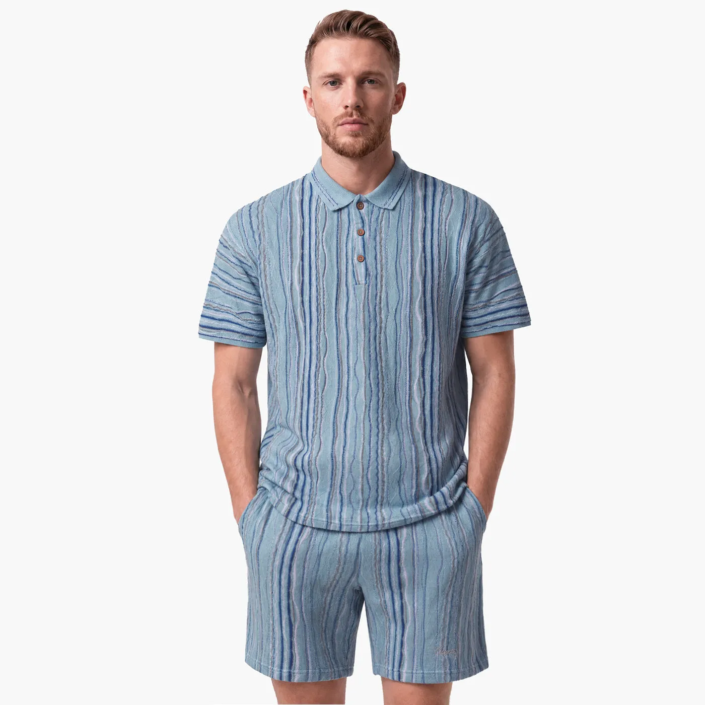 COOGI Lightweight Blue Base polo tricot albastru