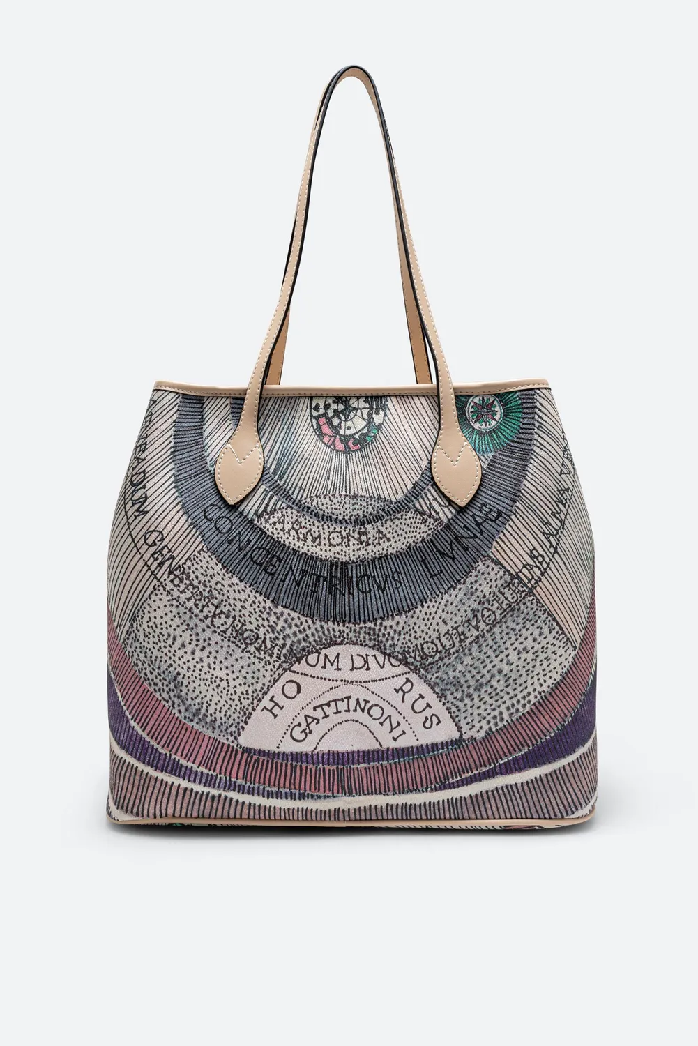 Gattinoni Planetarium Watercolor shopping mediu piele