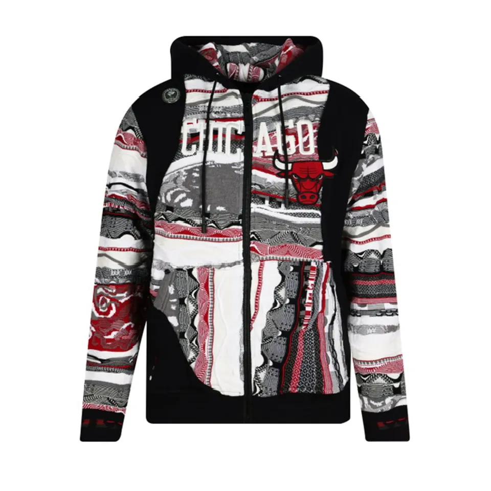 COOGI X NBA X Protege Chicago Bulls hanorac cu fermoar negru