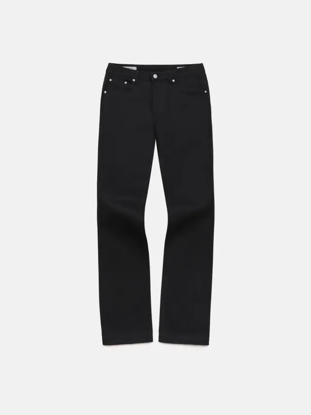 Enrage Slim Straight Jeans blugi negri denim