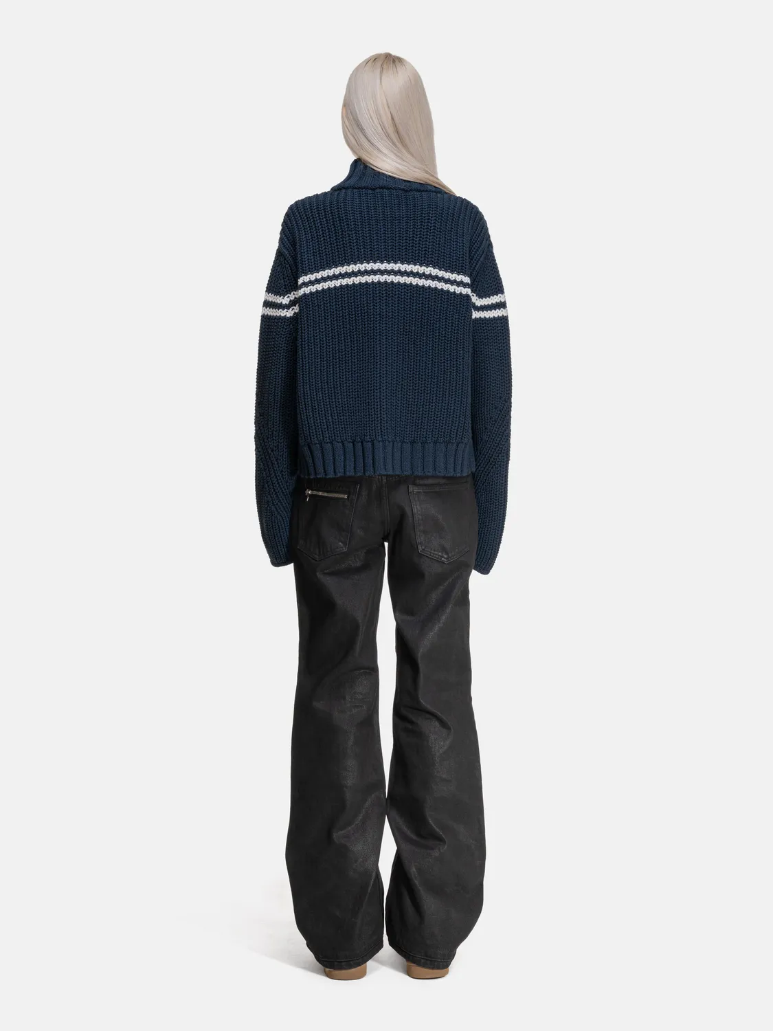 Enrage Zip Sweater pulover bleumarin bumbac