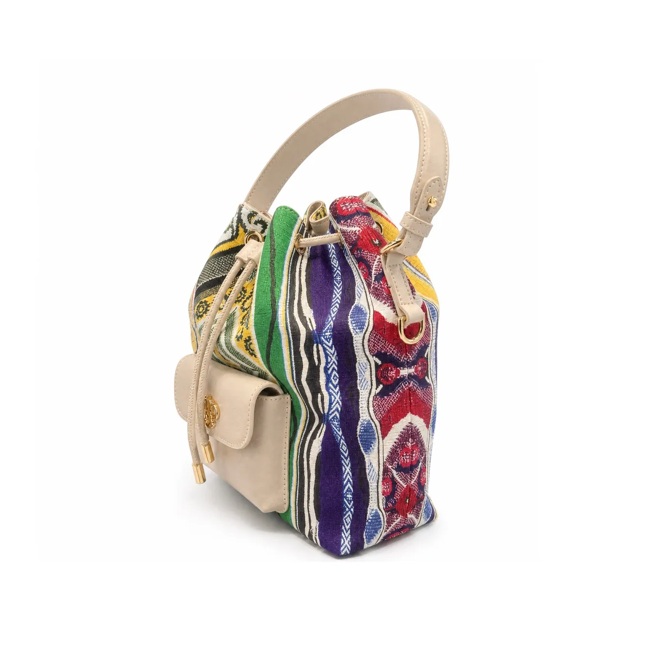 COOGI Malindi OG geanta bucket galben piele ecologica