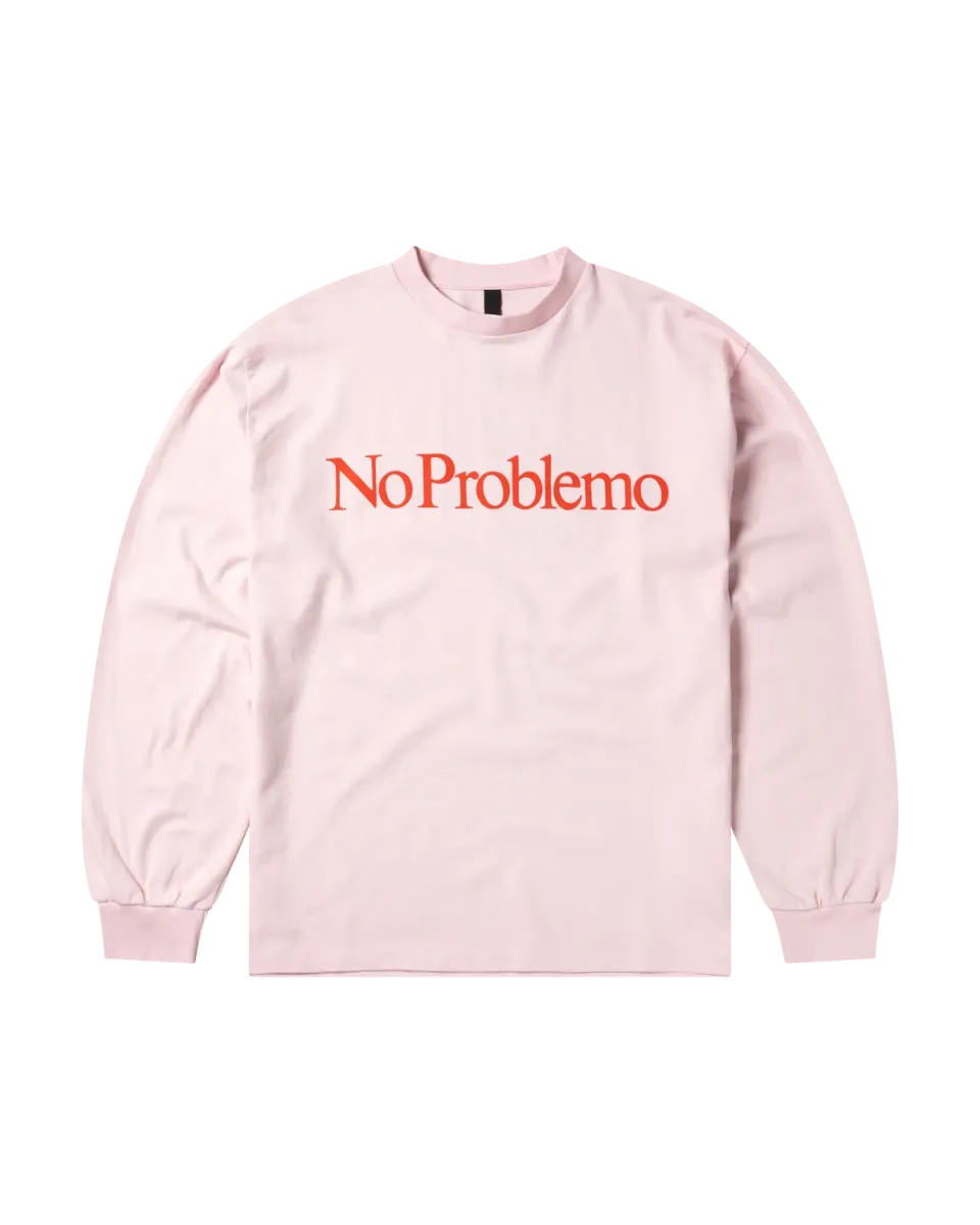 No Problemo LS Tee bluza roz pal bumbac