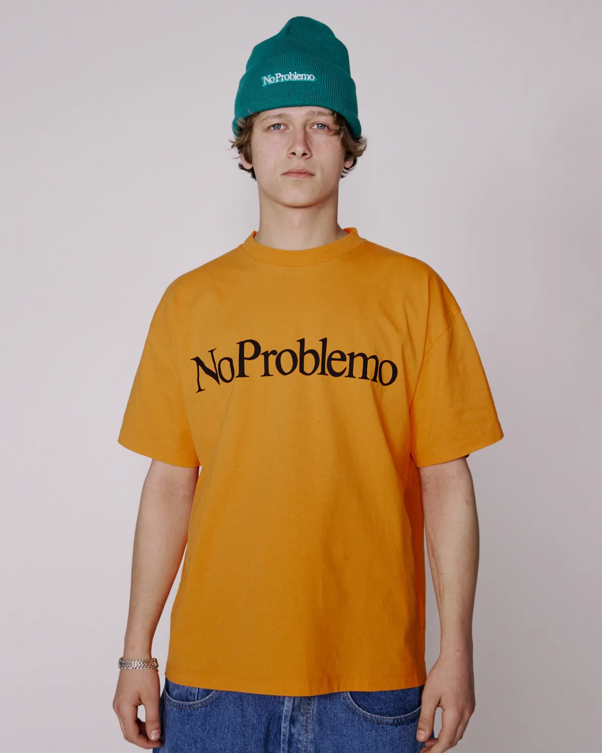No Problemo SS Tee tricou portocaliu bumbac greu