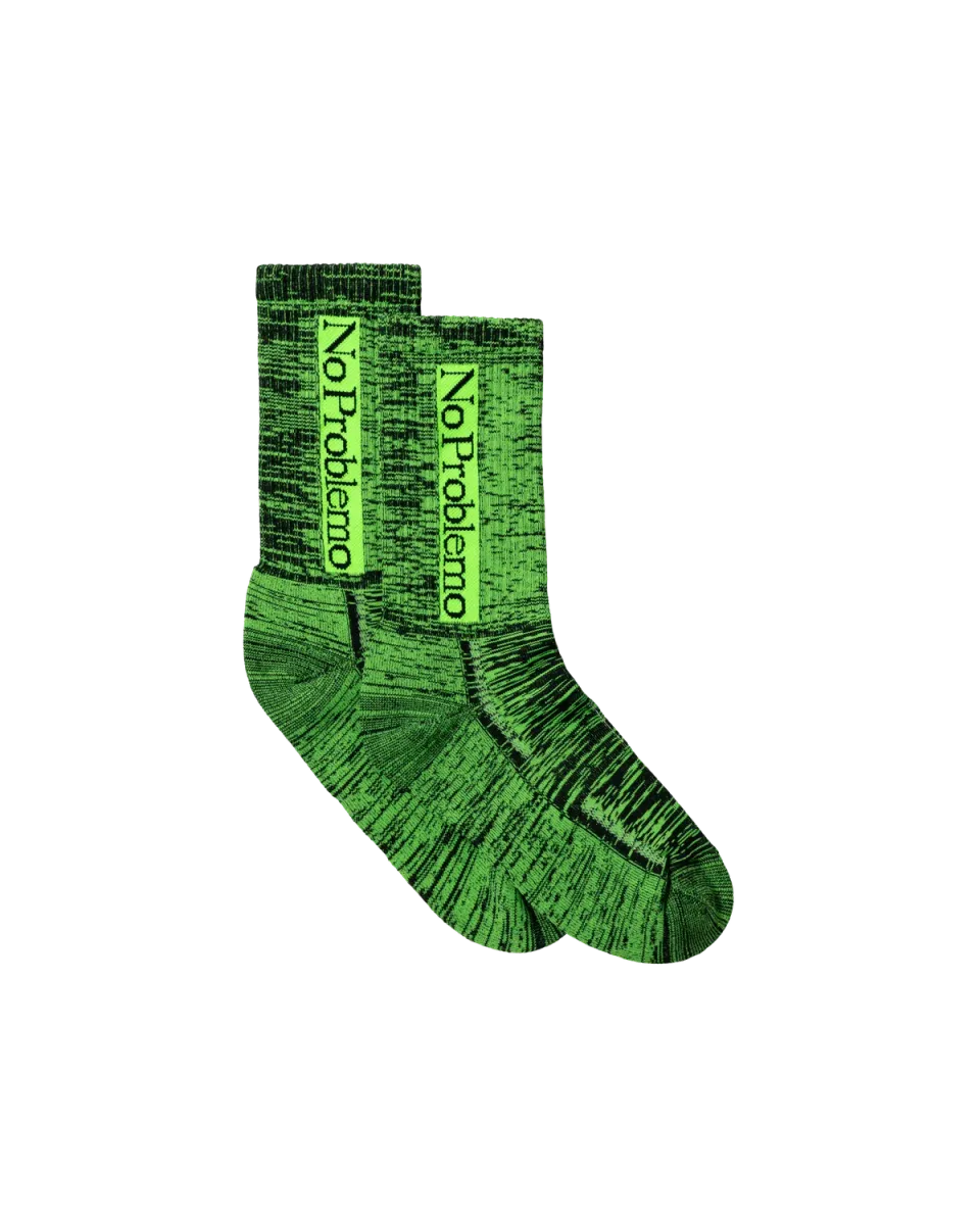 No Problemo Glitch sosete verde talpa groasa
