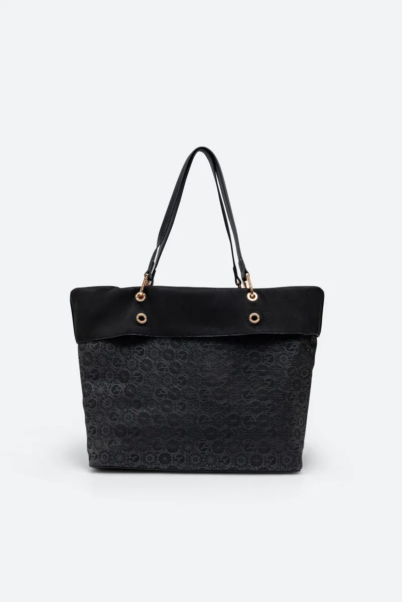 Gattinoni Teodosia geanta umar neagra reversibila