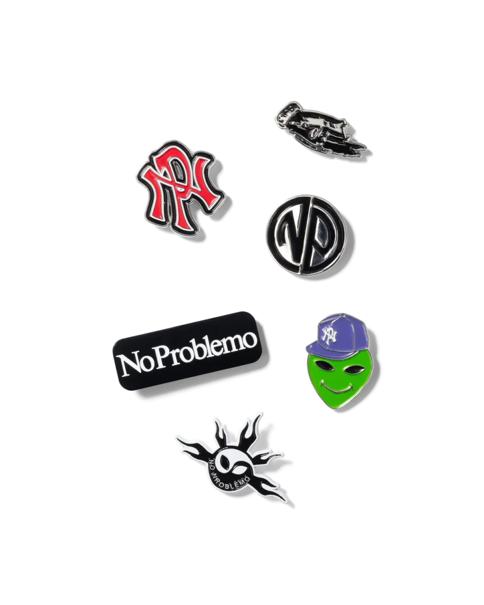 No Problemo NP Pin Badges set insigne 4 piese