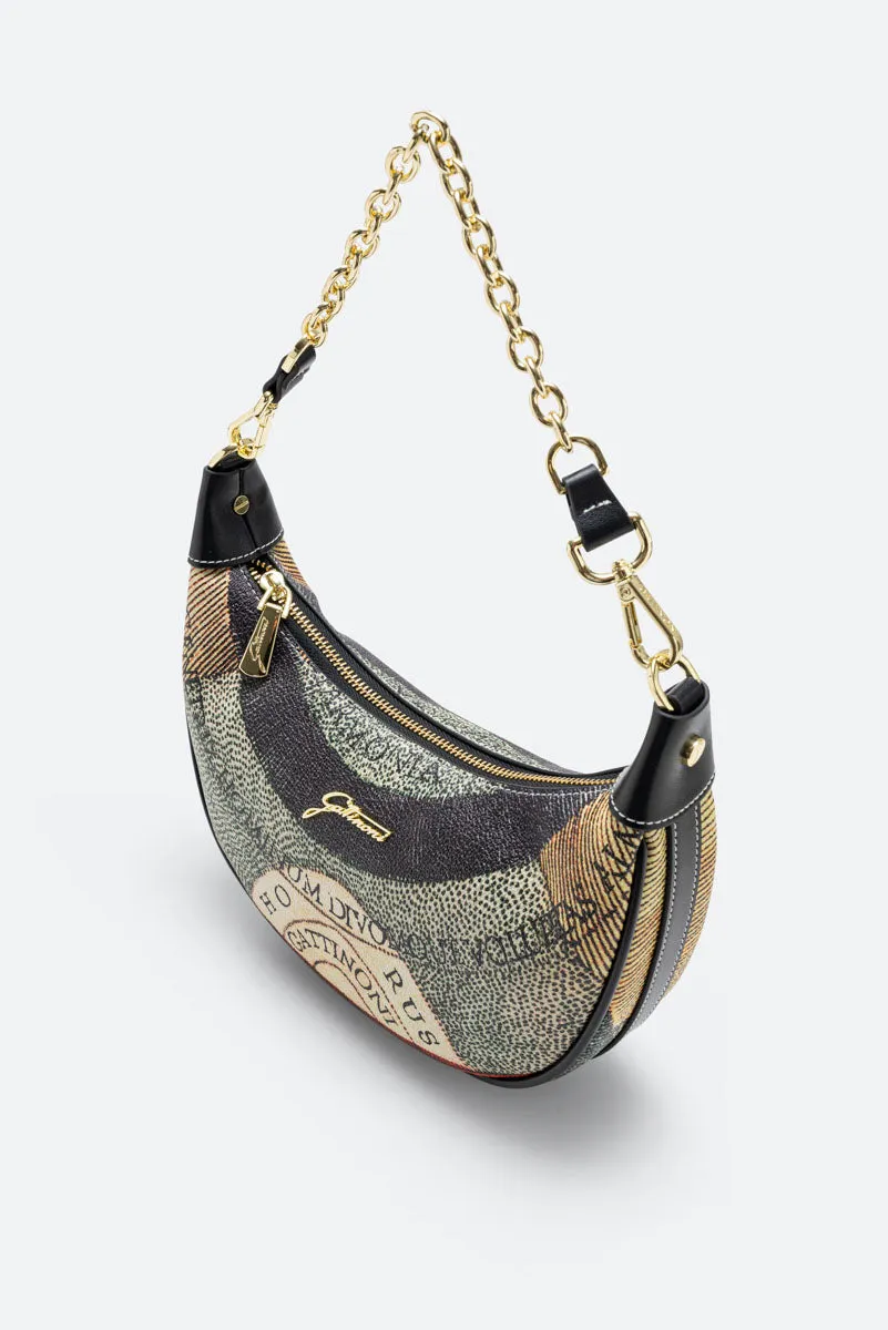 Gattinoni Planetarium Classic Small geanta hobo aurie