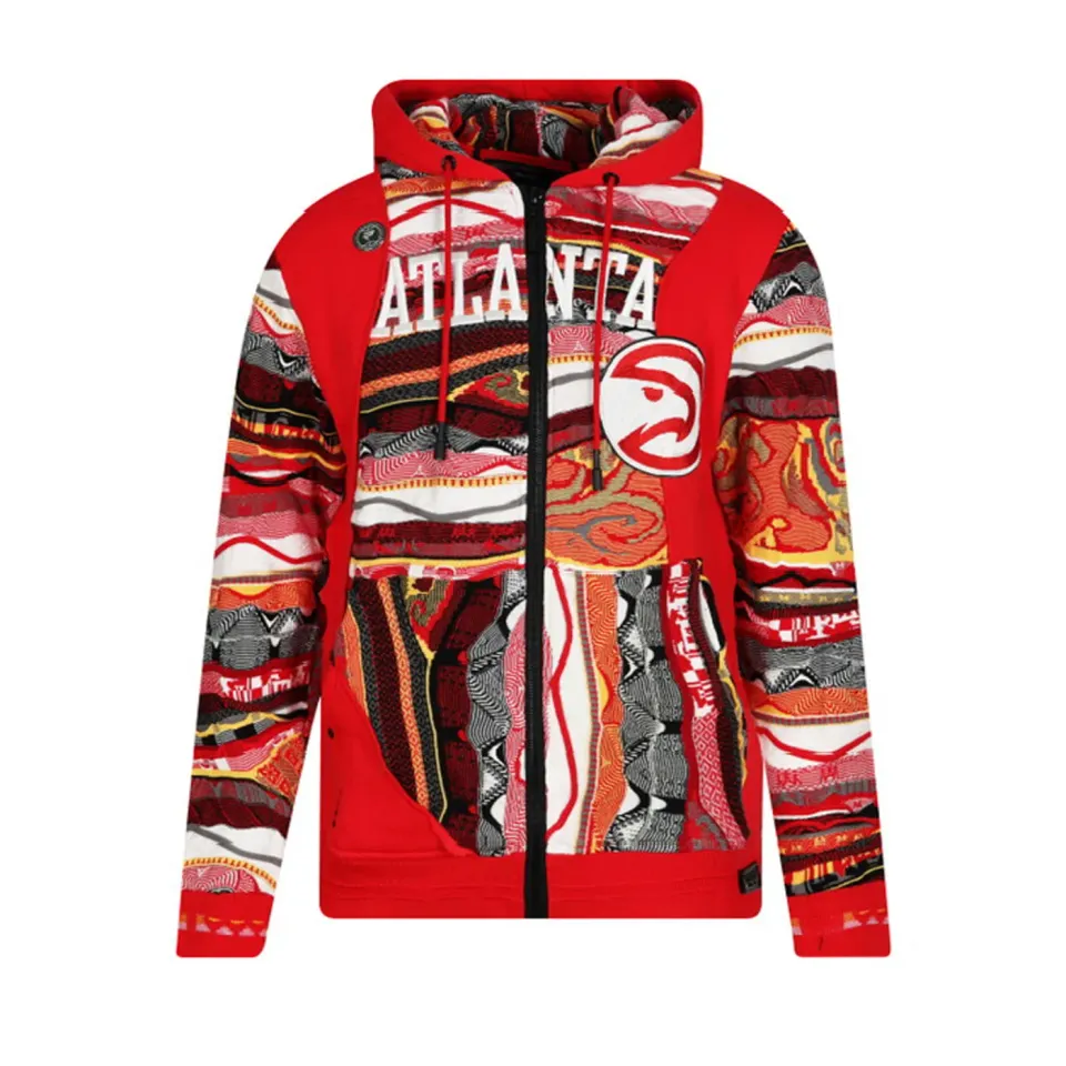 COOGI X NBA X Protege Atlanta Hawks hanorac cu fermoar roșu