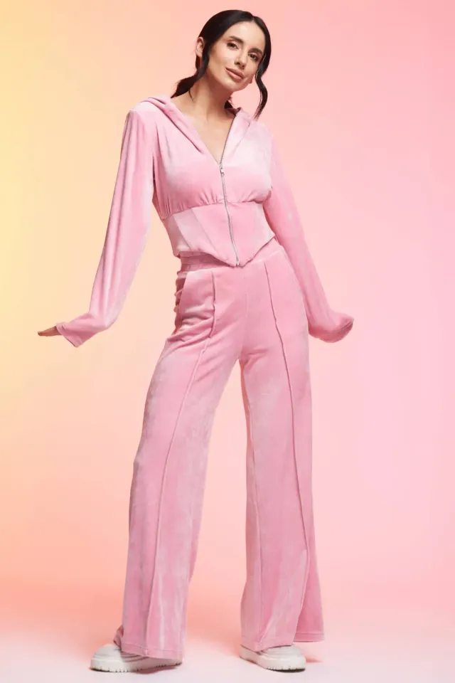 Grama Shop Corset trening roz mulat pe talie