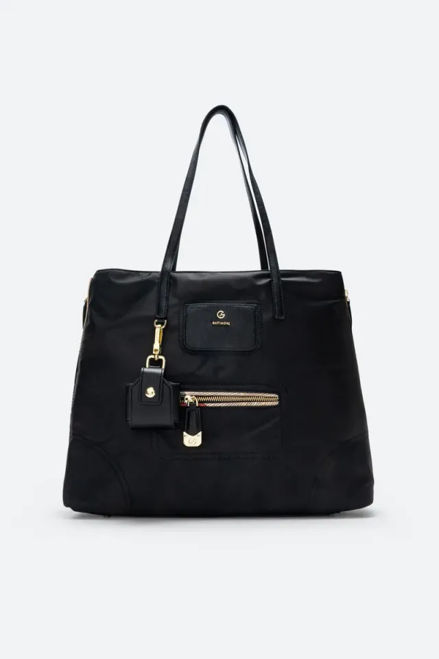 Gattinoni Colorsoul shopper nylon negru mare