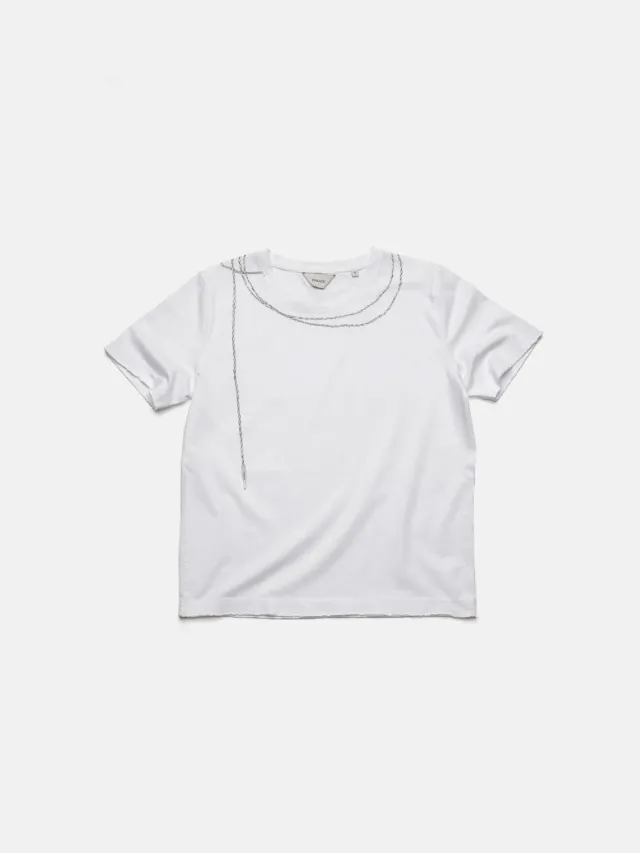 Enrage Tricou Round Neck Alb Bumbac Wired