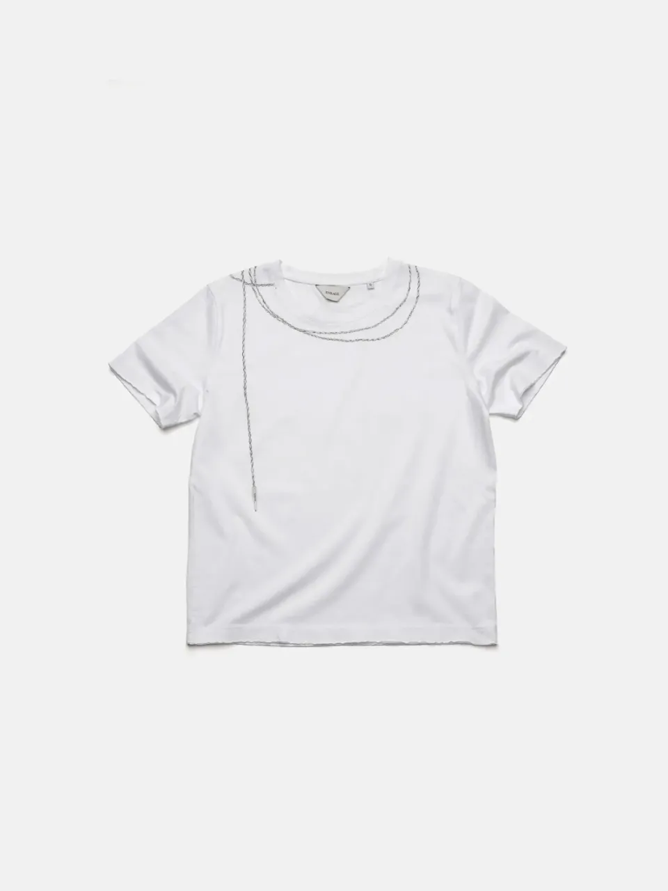 Enrage Tricou Round Neck Alb Bumbac Wired
