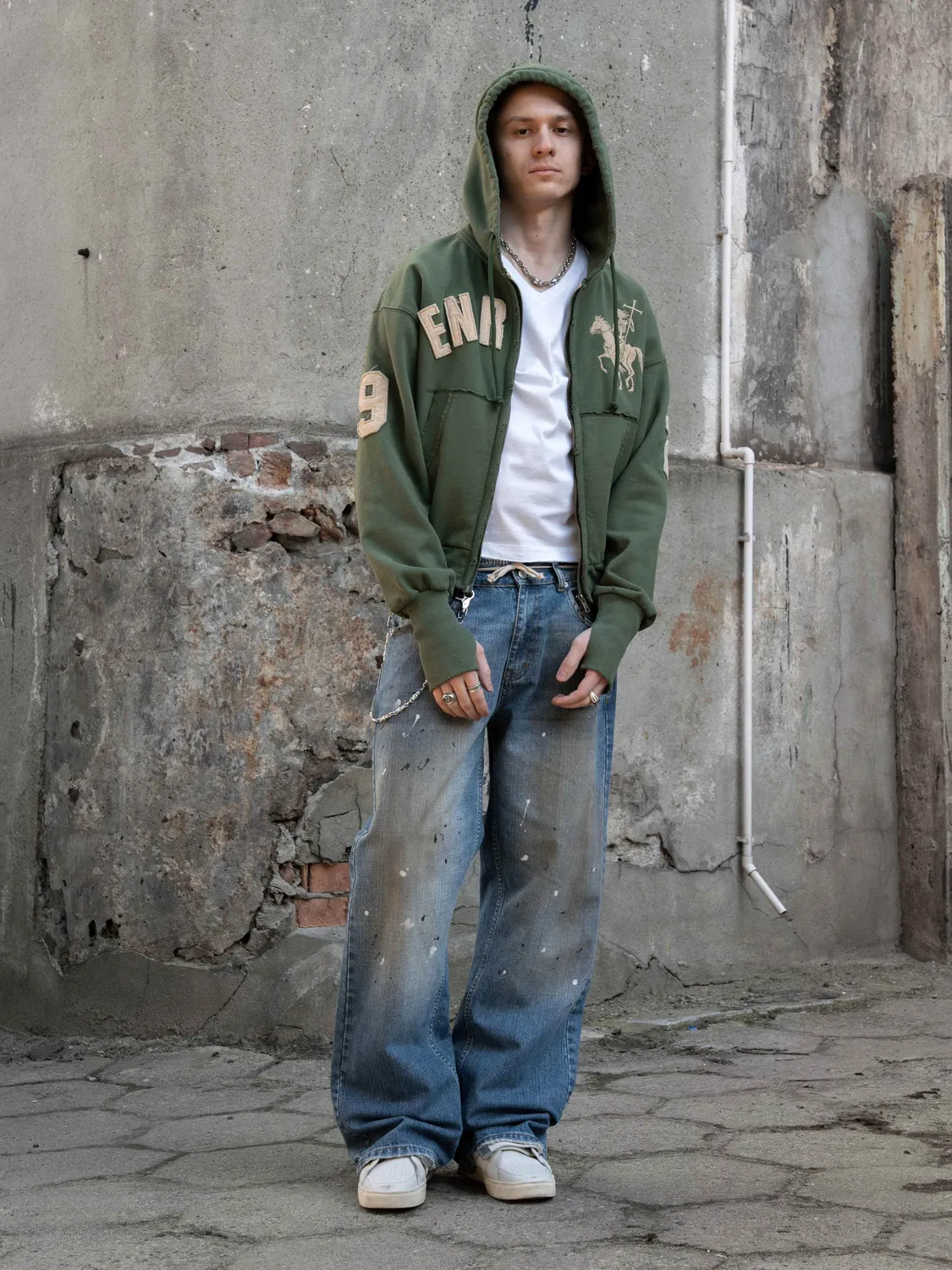 Enrage 2010 Zip Hoodie hanorac verde bumbac