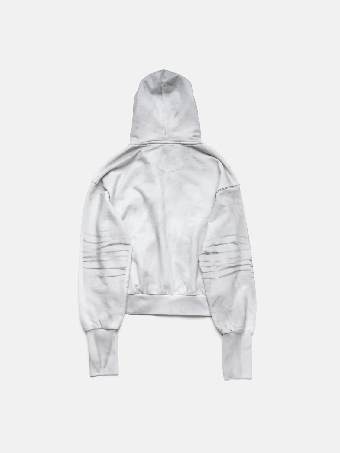 Enrage Dirty Spray Zip Hoodie hanorac alb bumbac