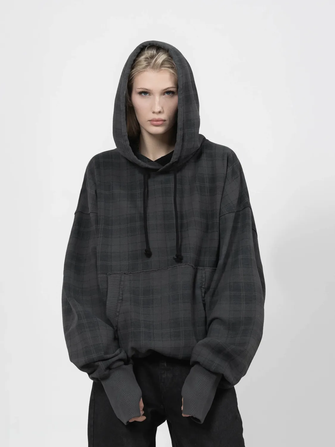 Enrage 2010 hanorac Black Checkered bumbac vintage