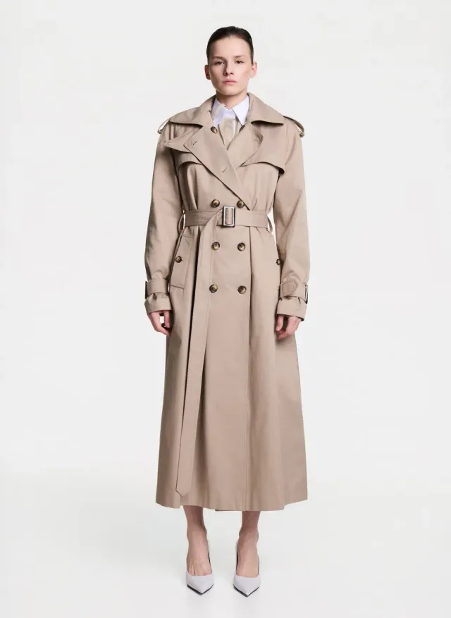 Dualitae trench lung bej arhitectural S-XL