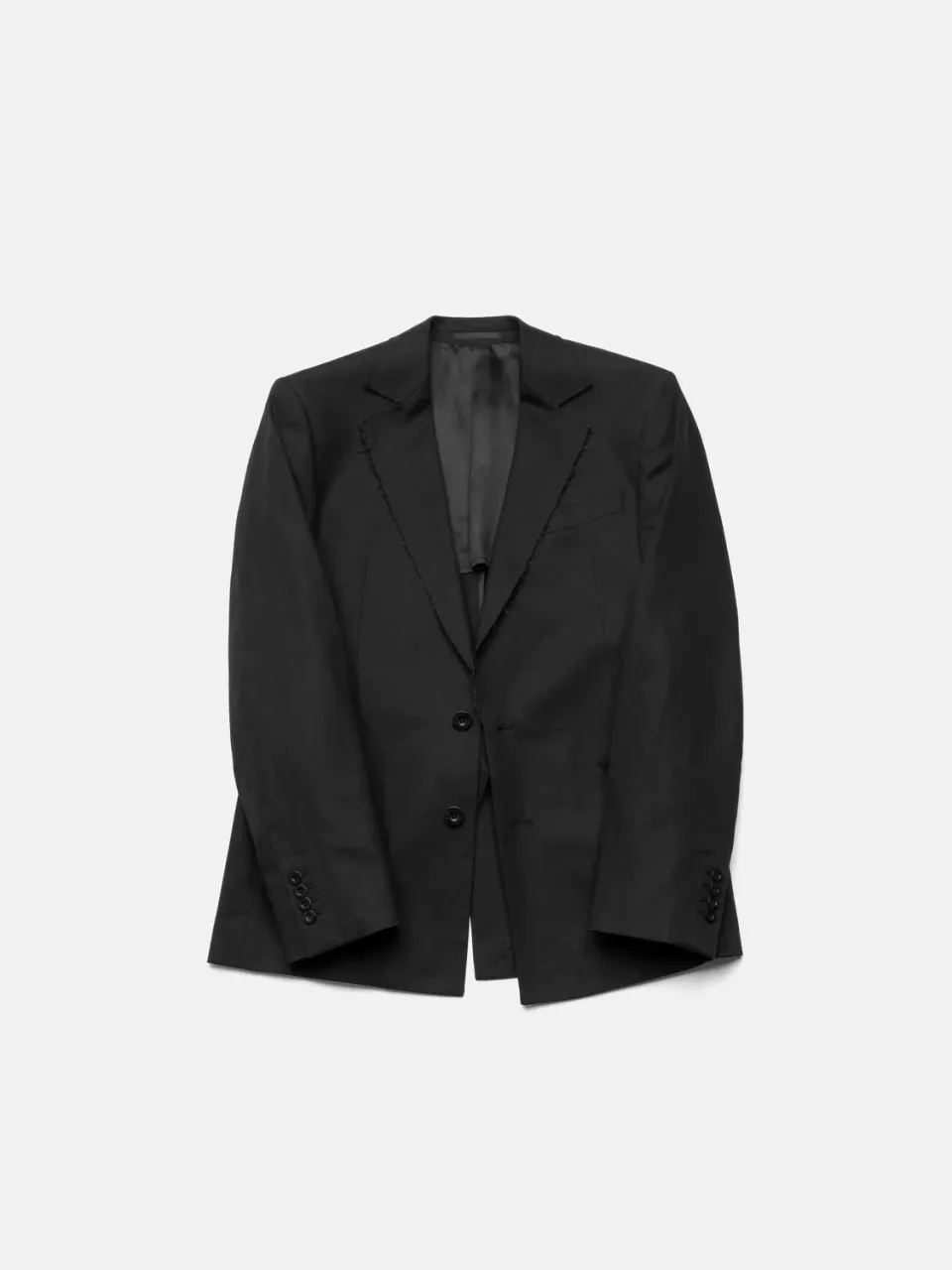 Enrage Worn Blazer sacou negru bumbac-in