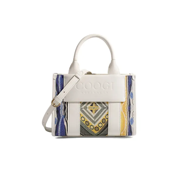 COOGI Hamptons Mini geanta tote cream piele