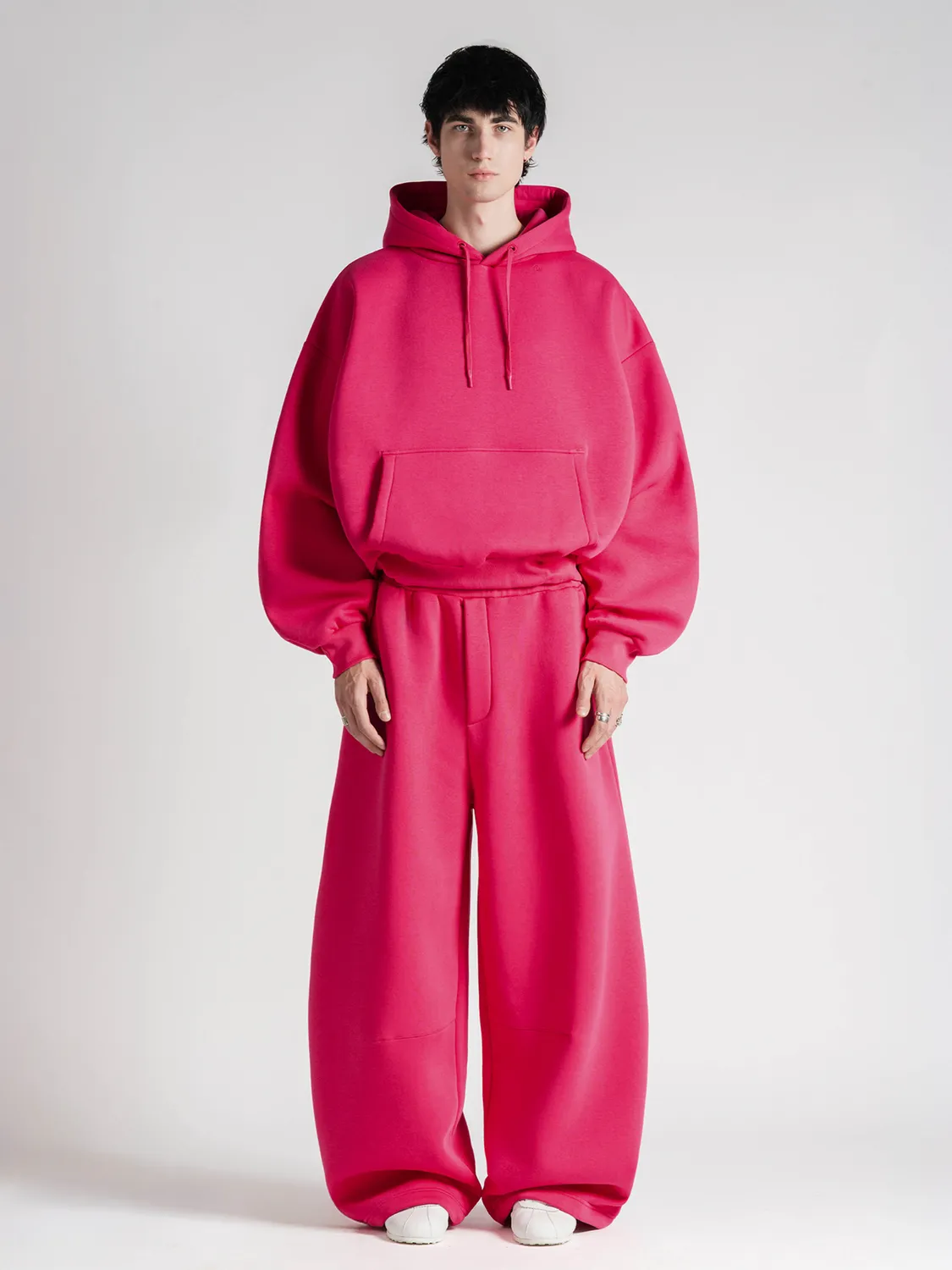 Enrage Bubble pantaloni sport roz grosi bumbac